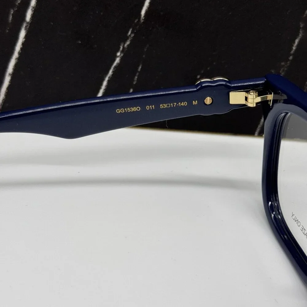 NEW GUCCI GG1536O 011 BLUE WOMEN EYEGLASSES GUCCI